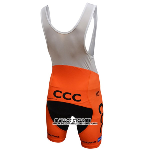2017 Maillot Ciclismo CCC Noir et Orange Manches Courtes et Cuissard